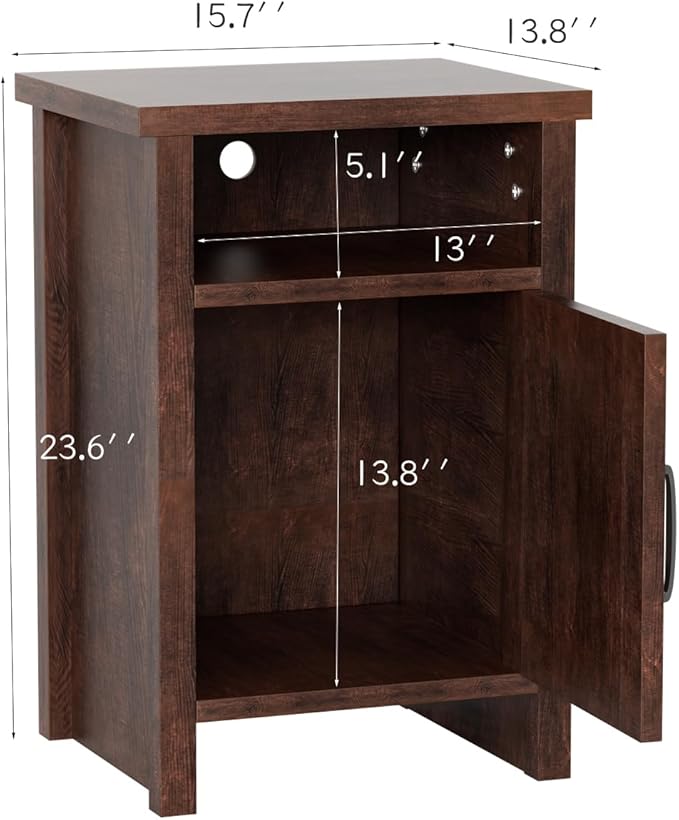 YESHOMY Farmhouse Modern Nightstand