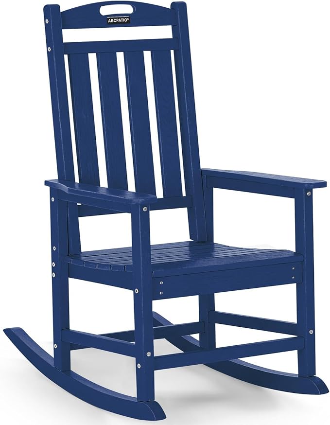 Outdoor Adirondack Rocking Chairs All-Weather HDPE Patio Rocker Chair