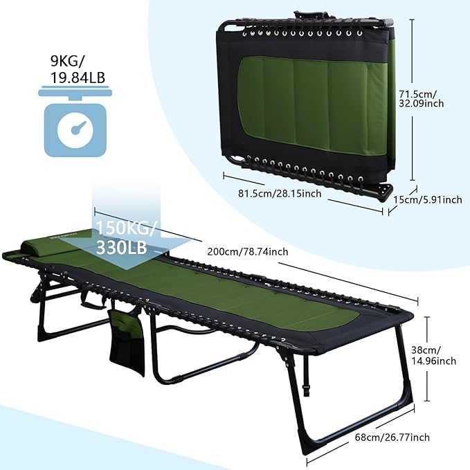 Oversized Padded Outdoor Folding Lounge Chair