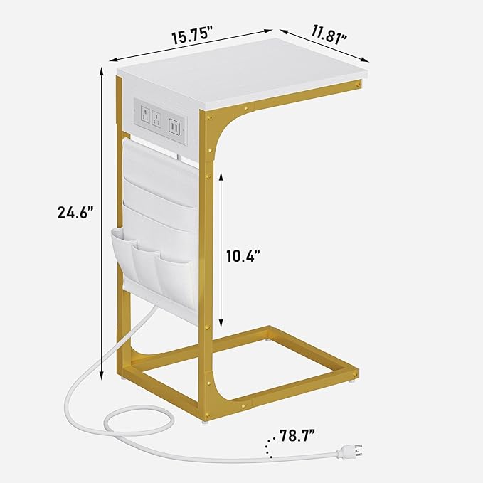 TUTOTAK C Shaped End Table