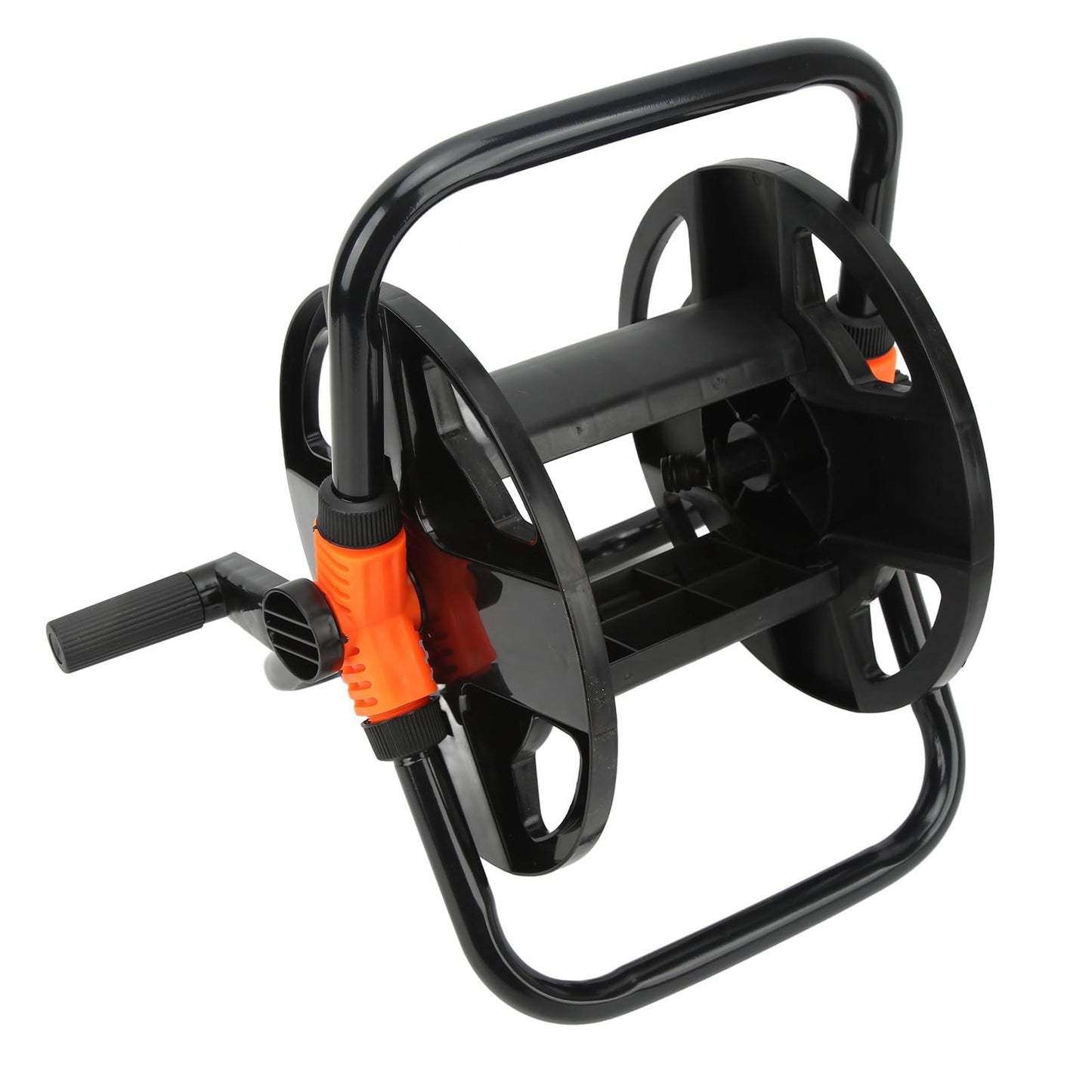 HURRISE ABS Hose Reel with Single Arm, Wall-Mounted Garden Hose Storage Rack for Car Washing & Watering