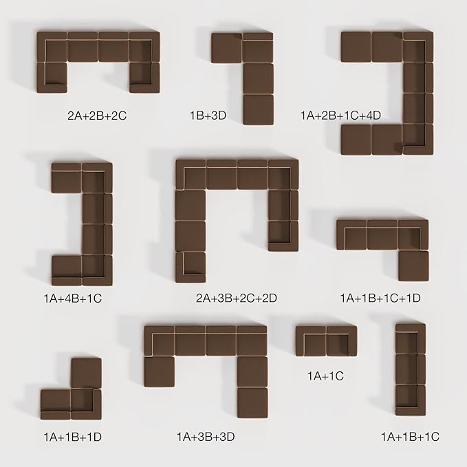 Novilla Modular Sectional Sofa, Modern Cloud Sectional Couch