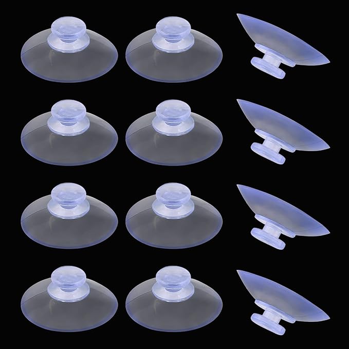 30 Pack Glass Table Suction Cups - 20mm Rubber Suckers Without Hooks