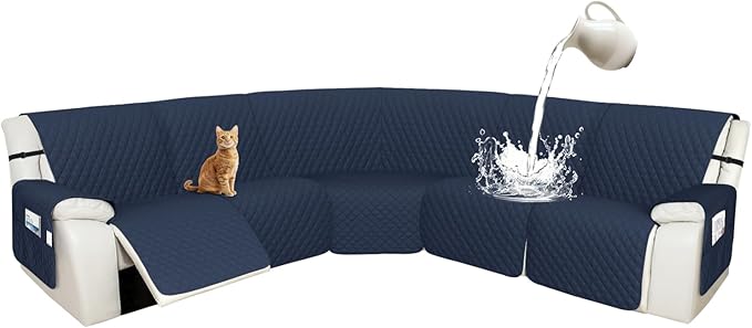 Arfntevss Recliner Sectional Couch Covers 1OO% Waterproof L Shape Sofa Cover