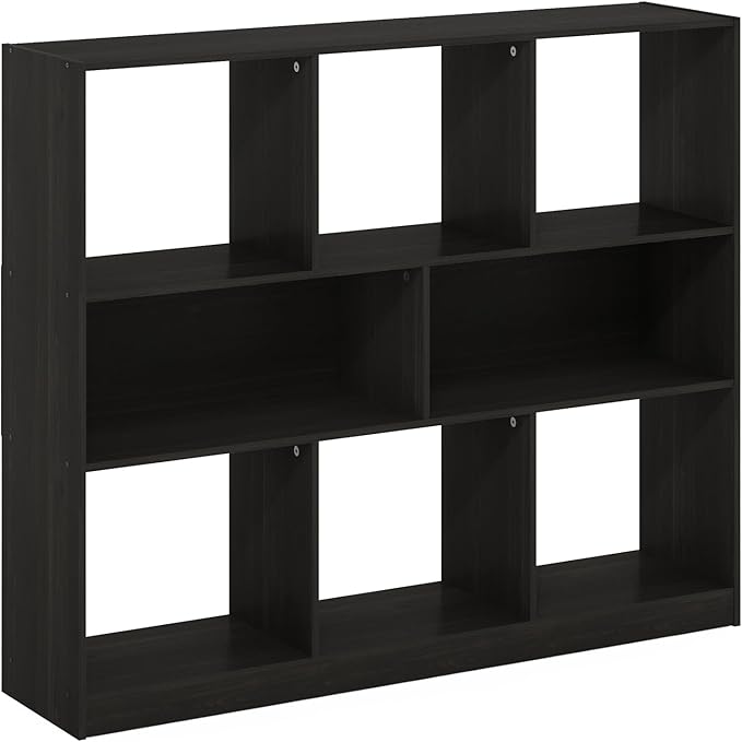 Furinno DALY Book Shelf, 8-Cube Bookshelf, Horizontal Cube Storage Organizer