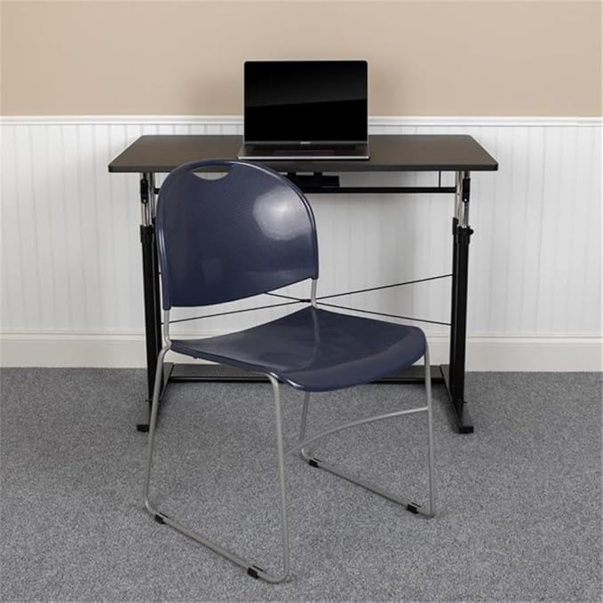 Flash Furniture HERCULES Series 880 lb. Capacity Navy Ultra-Compact Stack Chair