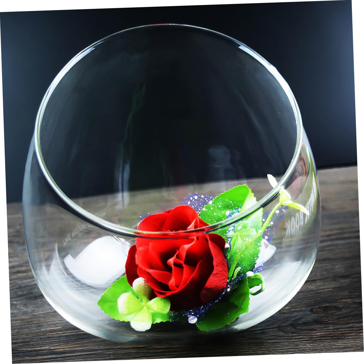 Toyvian Succulent Vase 3pcs Slant Cut Glass Ecological Bottles for Desktop Terrarium Plant Decoration