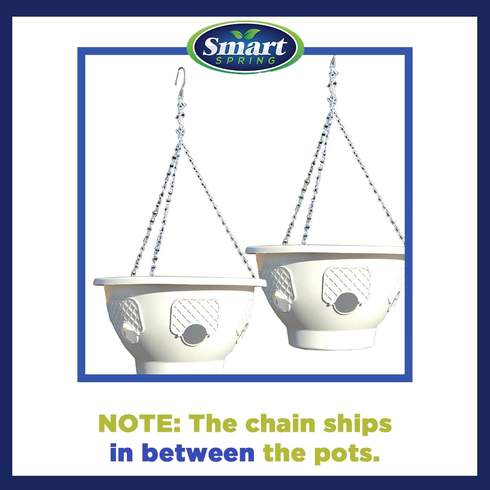 smart spring Ultimate Hanging Baskets - Strawberry, Tomato, Flower, and Herb Outdoor Planters - Use Garden Pots for Growing Plants Outside On A Deck, Fence, or Balcony