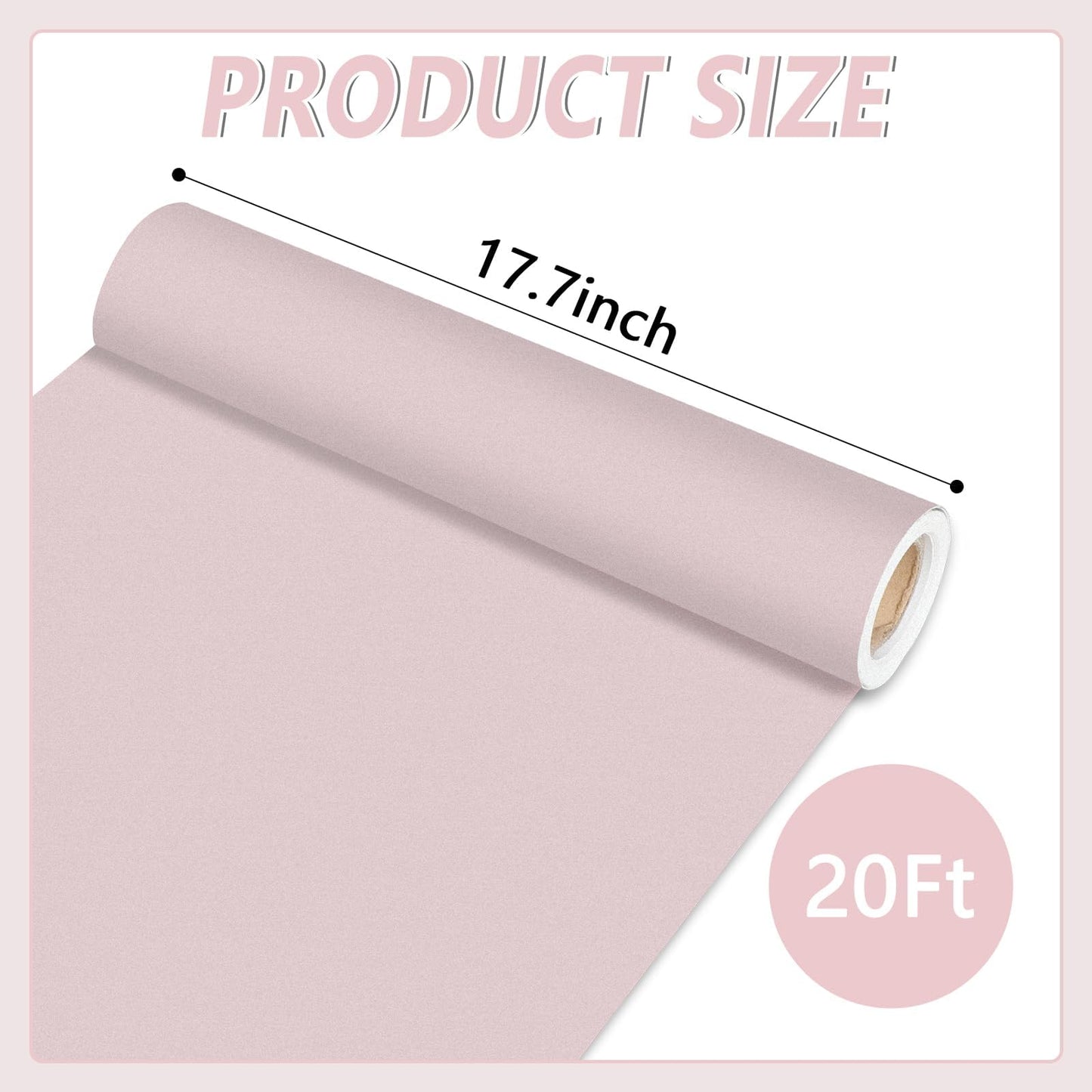 Qyeahkj Mauve Bulletin Board Paper Roll Lavender Pink Bulletin Board Background Paper Fade Resistant Classroom Decoration Poster Art Craft Home Wall Education Decoration Supplies 17.7in x 20ft