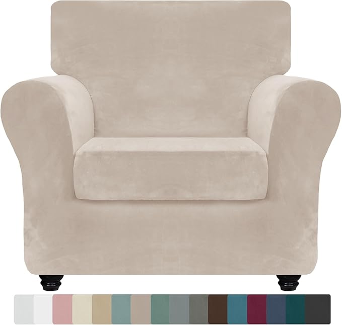 ZNSAYOTX Luxury Velvet Chair Slipcovers