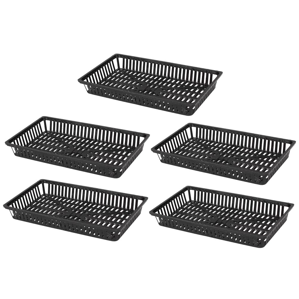 Yardwe 10-Pack Aquarium Planting Baskets Plastic Aquatic Plant Pots with Drainage Holes for Fish Tank Water Grass and Pond Plant Growth