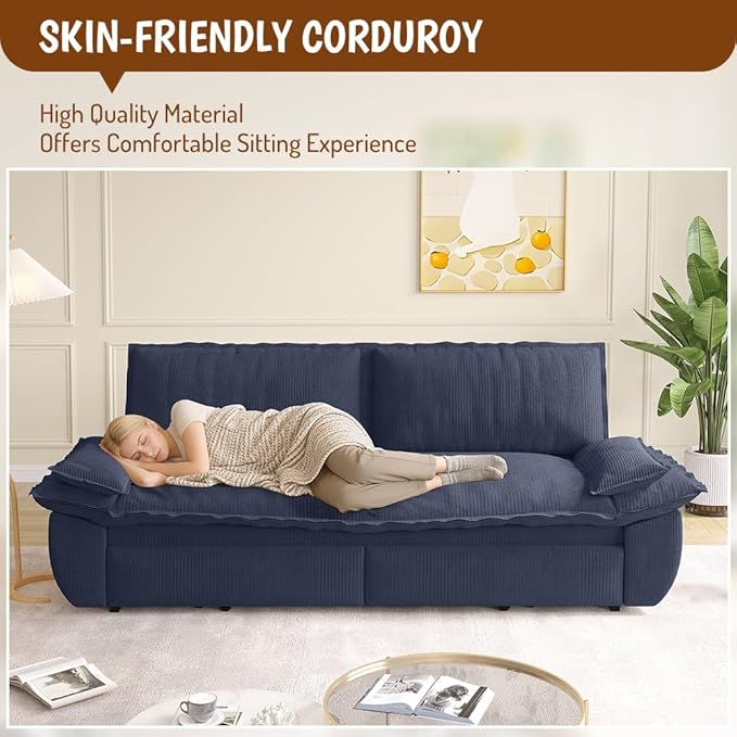 73.2" Sofa Bed Queen, 3-in-1 Pull Out Sofa Bed