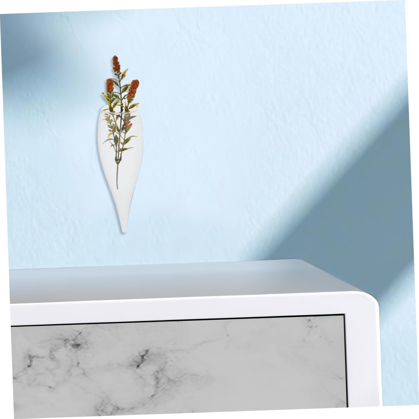 Luxshiny Wall Mounted Glass Flower Planter Transparent Terrarium Vase for Hydroponic Plants Fish Tank Versatile Home Decor for Bathroom Living Room Office