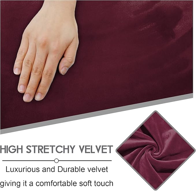 ULTICOR Velvet 8-Pieces Recliner Sofa Covers Stretch Reclining Couch Covers