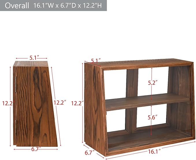 MOOCA Wood and Glass Display Case
