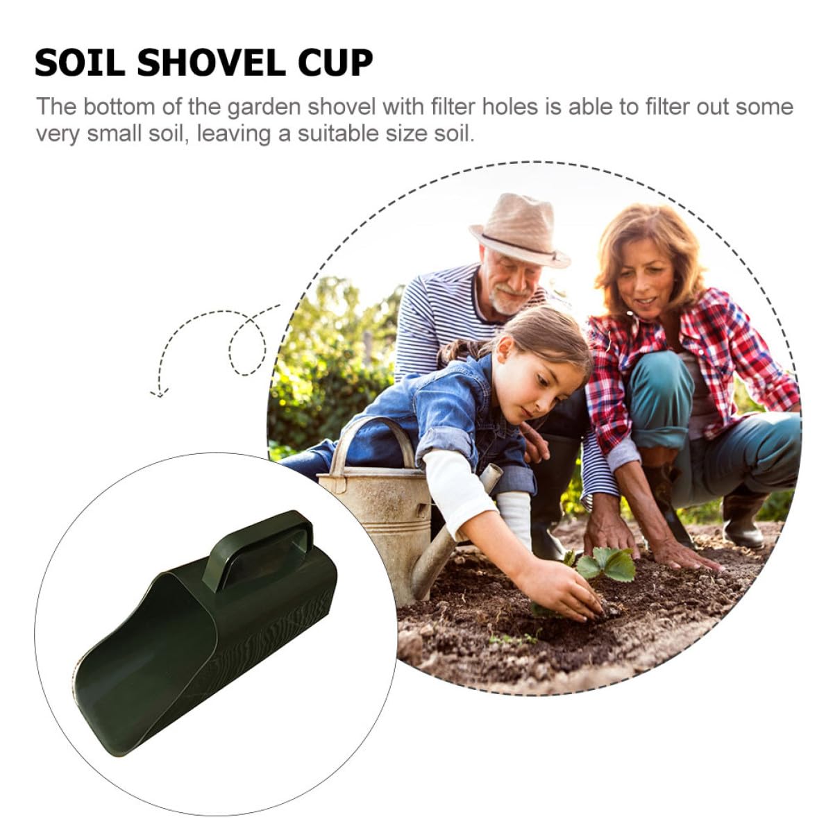 IMUSINICE Wear-Resistant Plastic Garden Soil Scoop and Hand Shovel for Bonsai and Potting Multifunctional Gardening Trowel for Indoor and Outdoor Plant Soil Sturdy Bucket Scoop