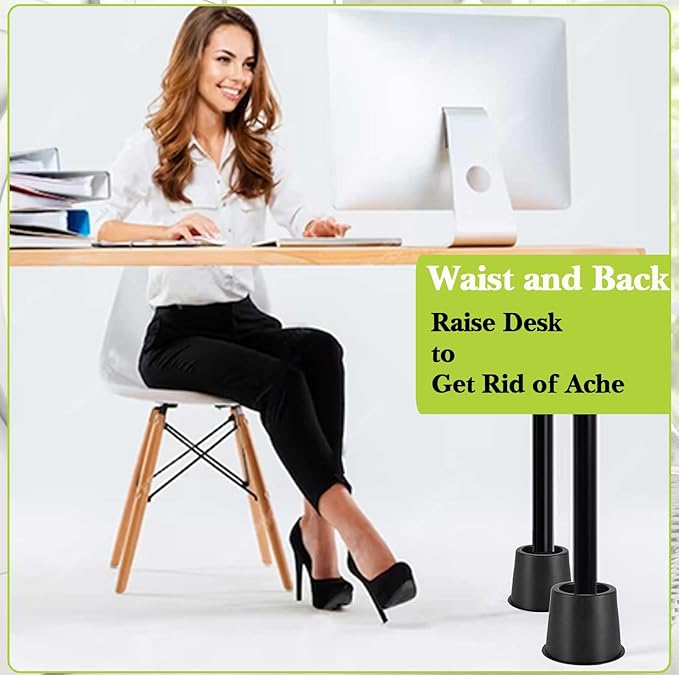 4 Pack Furniture Risers 4 Inch, Bed Risers Heavy Duty
