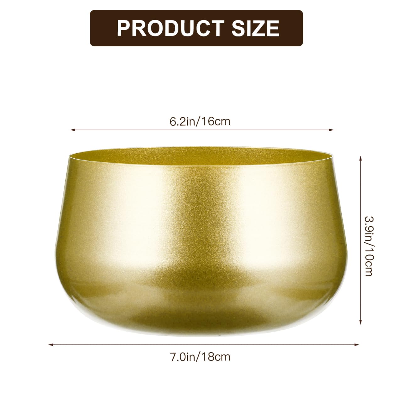 Toddmomy Flowerpot Metal Plant Pot Gold Plant Pots Indoor Flower Pot Gold Planter Metal Pot Planter Modern Decorative Flower Pots Gold Flower Vase Home Decor Handmade Pot Wrought Iron Brass