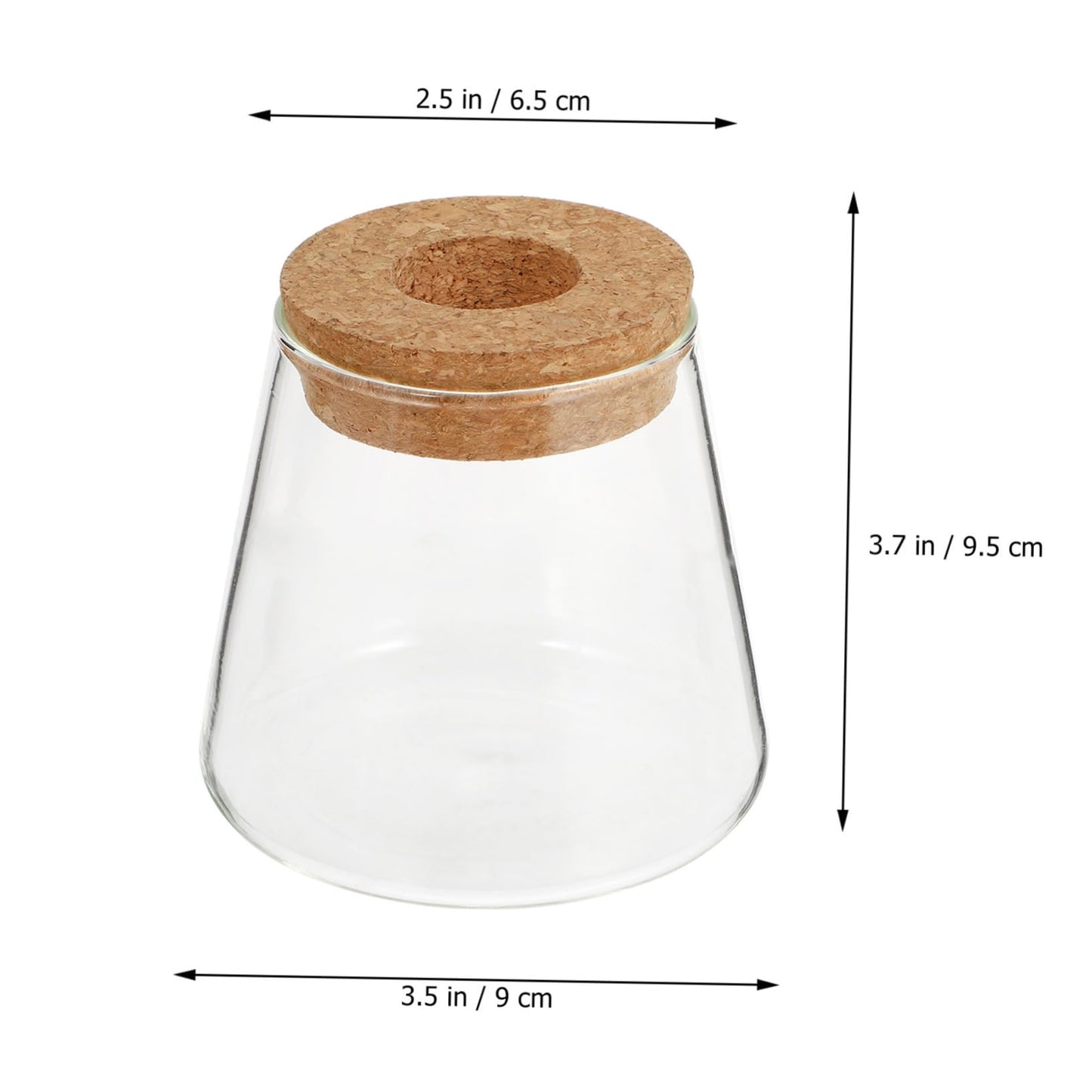 Cabilock 2Pcs Glass Terrarium Vases for Hydroponic Plants Stylish Desktop Planter for Home Office Decor Design for Floral Arrangements Present Ideas Opening