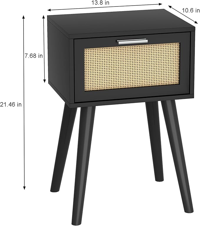 LAATOOREE Nightstand Set of 2, Small End Table