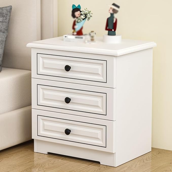 Night Stand Light Luxury Solid Wood Bedside Table, Simple Home Storage Cabinet