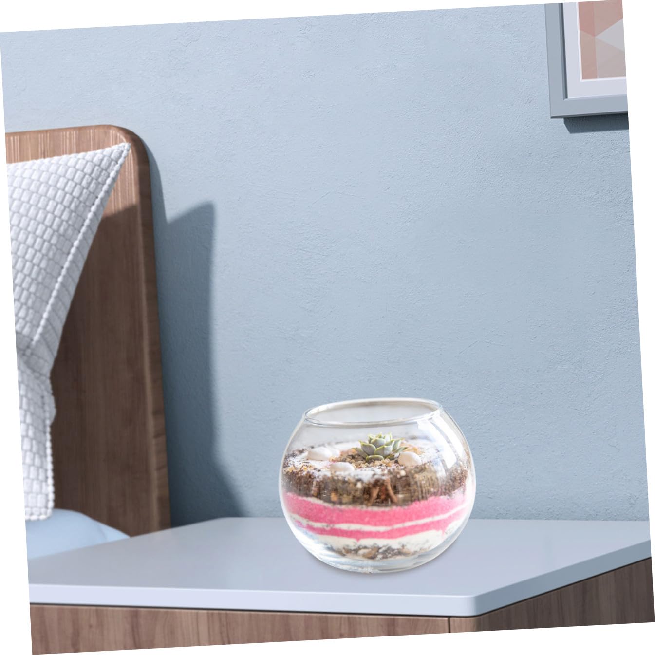 Yardwe 15cm Glass Bubble Bowl Vase Hydroponic Planter for Air Plants and Moss, Round Glass Terrarium Container for Home Décor and Wedding Centerpiece