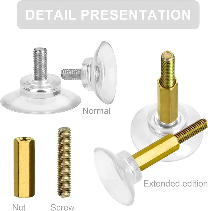 Sankoly 8 Pcs Glass Table Tops Suction Cup 1.3 Inches Strong Suction Cup