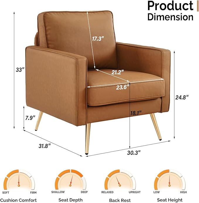 VINGLI Living Room Chairs Set of 2