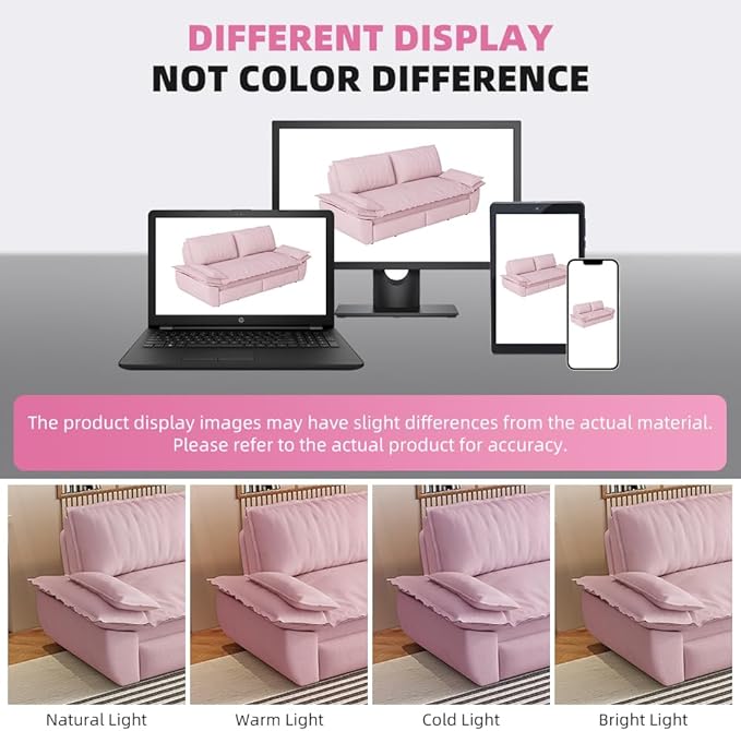 KEIKI 73.2" Queen Size Convertible Sofa Bed, 3-in-1 Pull Out Sleeper Couch