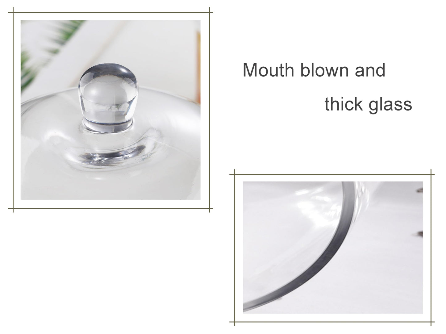 14" Tall Large Handmade Thick And Sturdy Glass Cloche Dia 9.8" H 13.7", Thick & Sturdy, For Terrarium, Trinkets, Figurines, LED Light String. Cloche Glass Dome, Bell Jar Display (1, 9.8"x13.7")