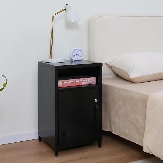 ALBAD Compact Metal Nightstand