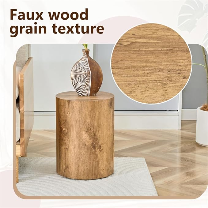 Round Side Table, End Table Living Room Table, Sofa Couch Bedside Table