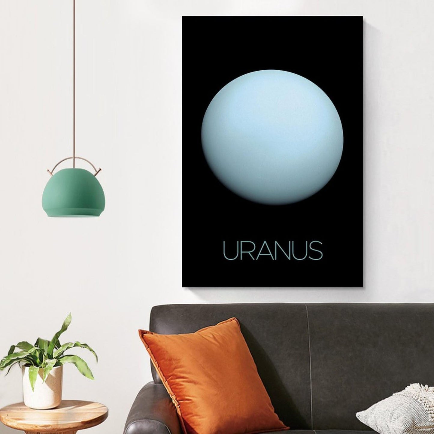 XIAOLOUTINYU Solar System Canvas Wall Art - Uranus Planet Space Poster for Kids Room Bedroom Classroom, STEM Educational Astronomy Decor, Science Gift for Boys Girls Teens, 12x18 Inch Unframed