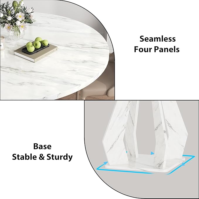 IBF Round Marble Dining Table, Dinner Tables