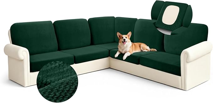 Arfntevss Sectional Couch Covers L Shape Couch Cushion Covers Slipcovers Fitted