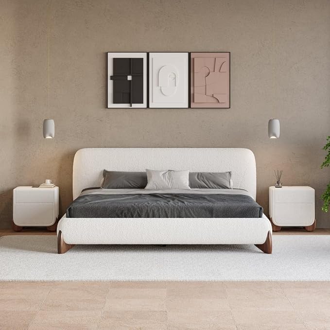 homary Smart Boucle Nightstand