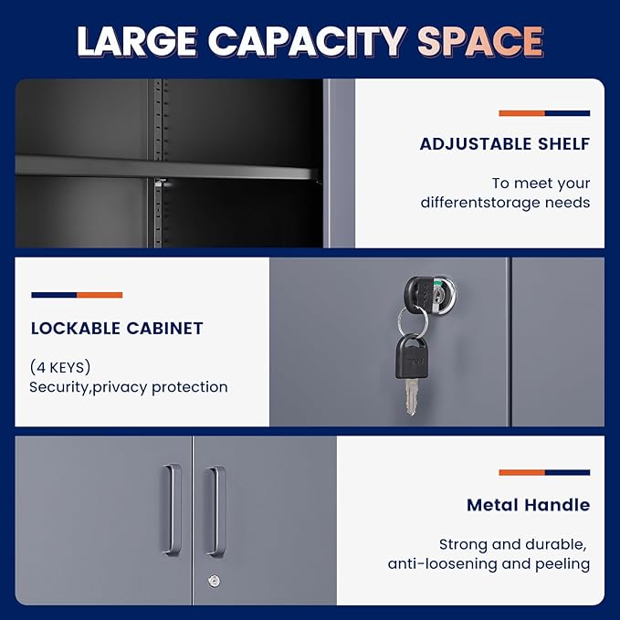 Yizosh Metal Storage Locking Cabinet