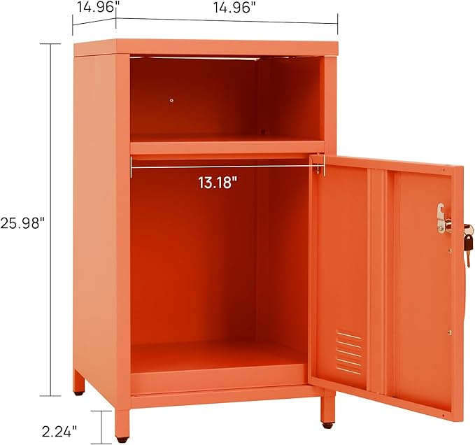 ALBAD Compact Metal Nightstand