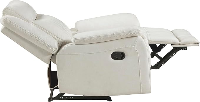 Lexicon Manual Recliner Chair, Polished Microfiber Reclining Sofa Chair