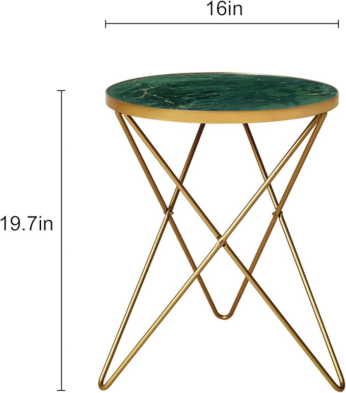 HLR Modern Round Side Table, End Table