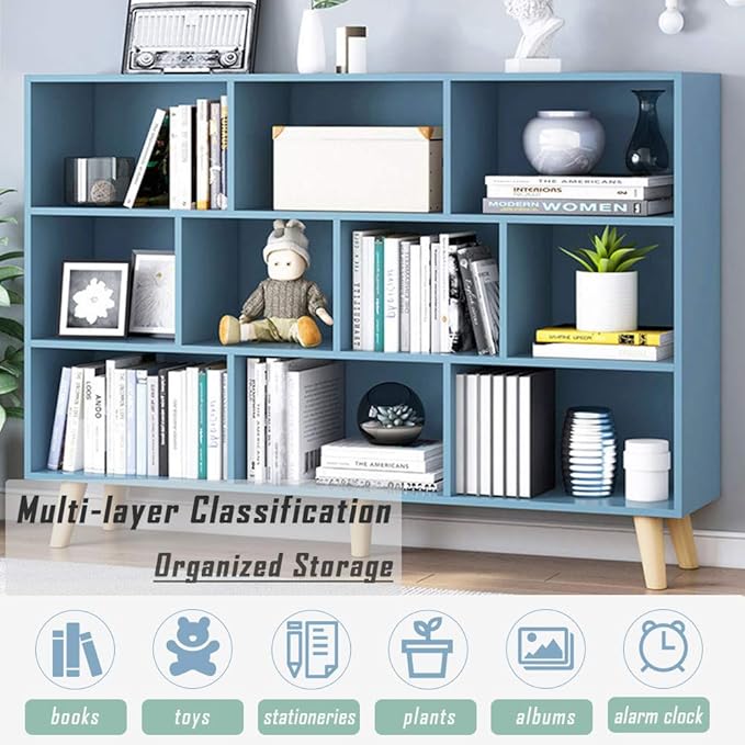 IOTXY Wooden Open Shelf Bookcase