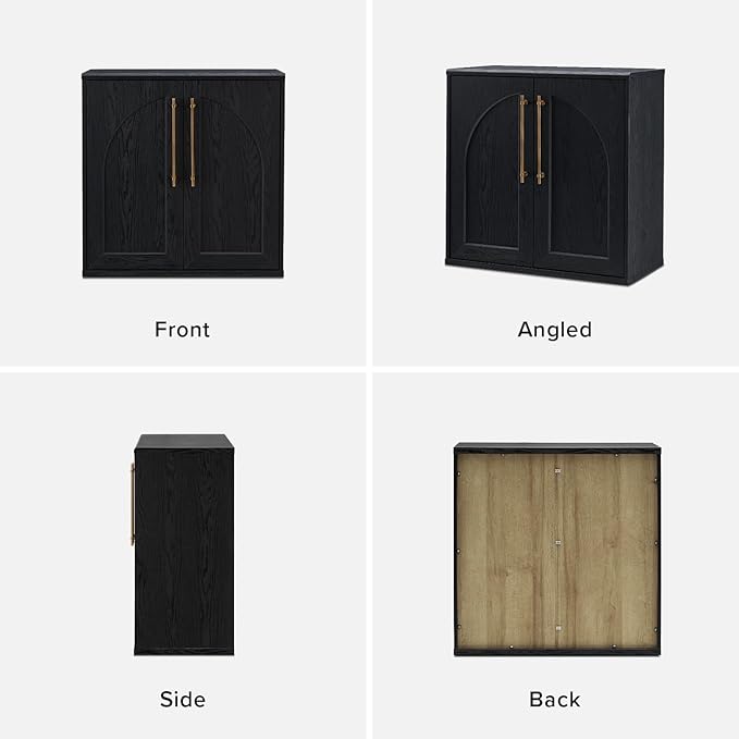 mopio Blake Storage Cabinet, Small Modular Accent Display Sideboard Buffet