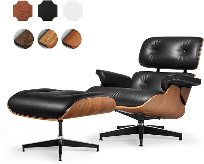 Top Grain Leather, Mid Century Chaise Lounge Chair Indoor, Chair