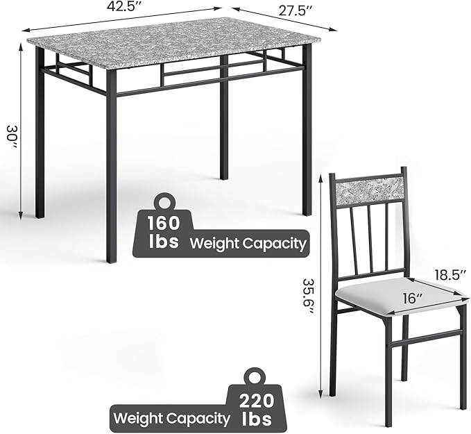 NAFORT 5 Piece Dining Table Set