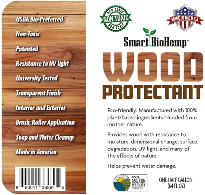 Plant-Powered Half Gallon Wood Protectant, Protects from Water & UV Rays