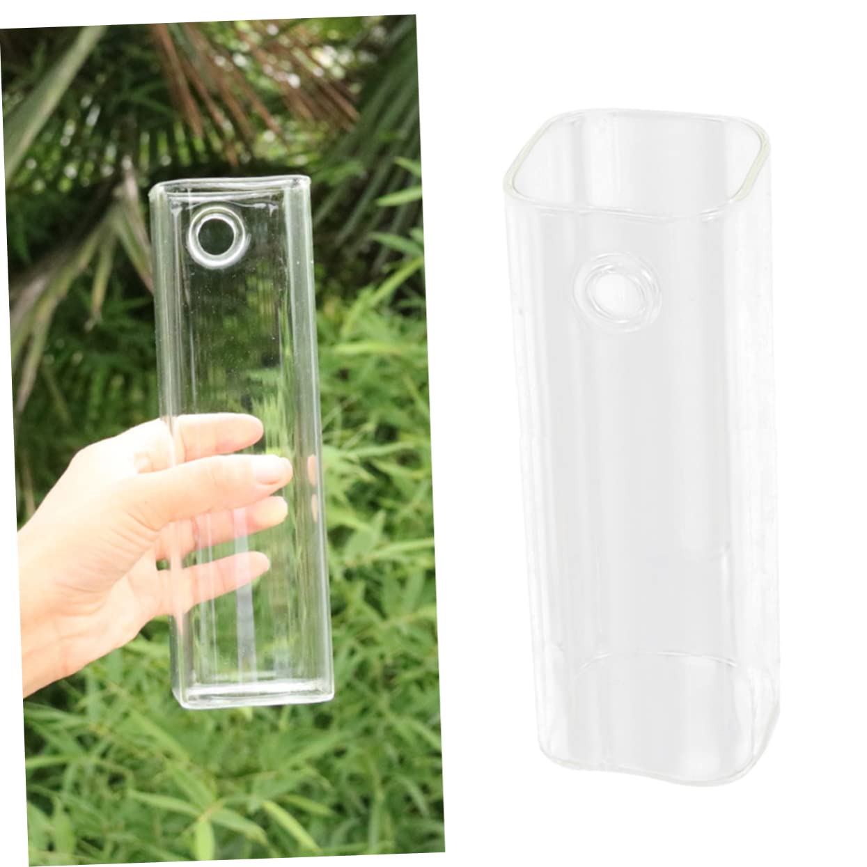 GAROZATION Hanging Glass Flower Vase for Hydroponics Creative Wall Planter Terrarium Container for Home and Plant Watering Unique Design for Bedroom and Room