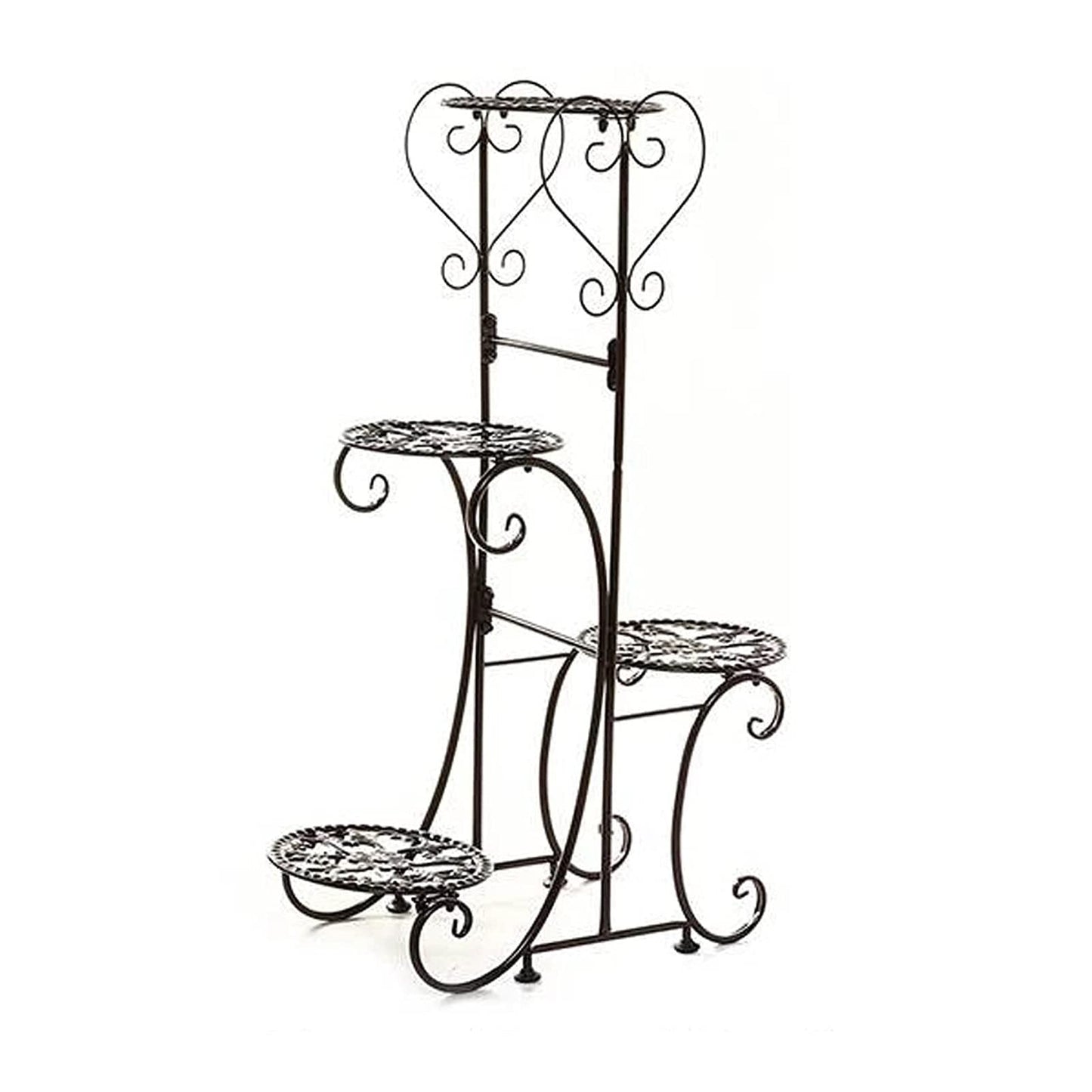 Xilin-872 Flower Stand/Flower Shelf Tricycle Plant Stand, Flower Pot Trolley, Bicycle Holder for Home, Garden, Patio, Plant Stand (Coffee)