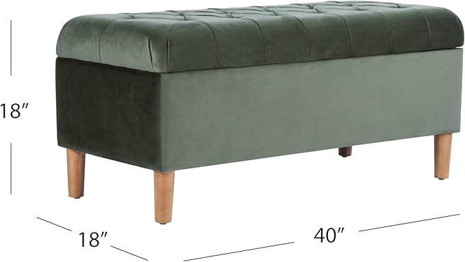 Homepop Home Decor | Tufted Ainsley Button Storage Ottoman Bench
