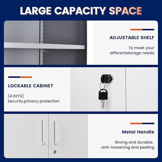 Yizosh Metal Storage Locking Cabinet