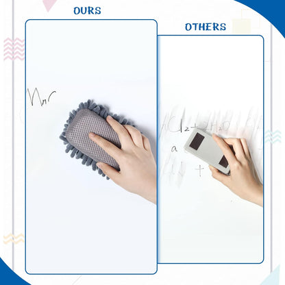 Sherr 18 Pcs Microfiber Shag Magnetic Dry Erase Erasers Washable School Whiteboard Eraser Bulk Colorful White Board Eraser for Chalk Markers Home Classroom Office (Gray)